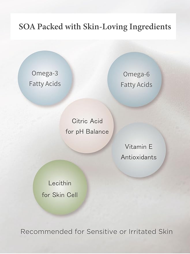 Facial Cleanse, Foaming Face Wash, Exfoliating and Hydrating Deep Skin Cleanser for Sensitive Skin