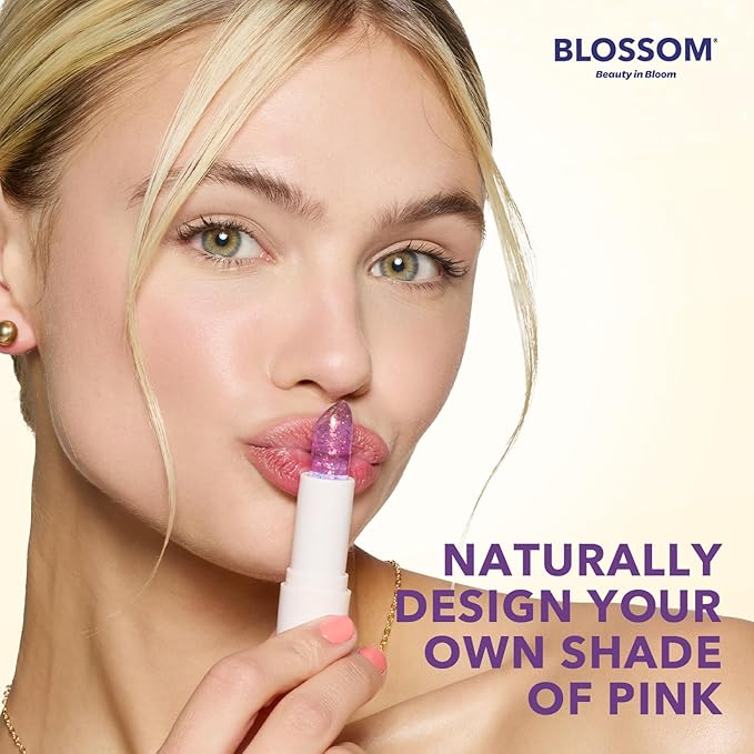 Blossom pH Adjusting Shimmering Lip Balm Moisturizing Glitter Sparkle Lip Balm, 0.12oz./3.5g, Citrine