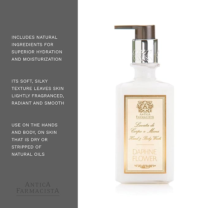 Antica Farmacista Body Moisturizer - Moisturizing Scented Lotion - Premium Body Moisturizer - Luxury Gift for Women & Men - Hand & Skin Hydration - Daphne, 10 Fl Oz