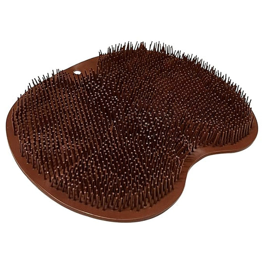 Shower foot scrubber mat back