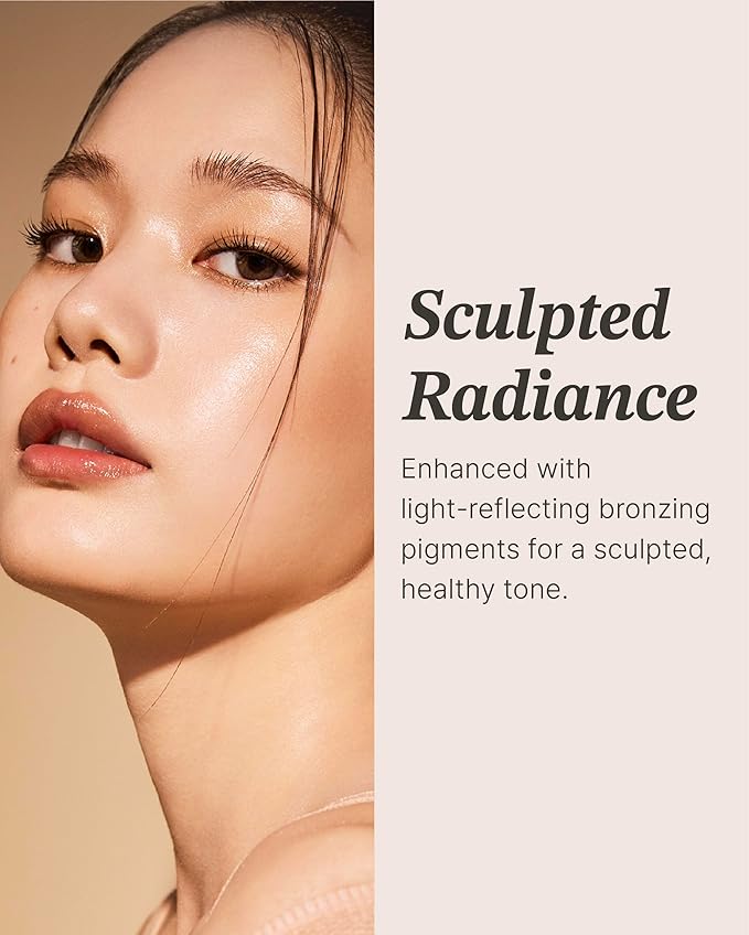 Glint Sheer Bronzer Stick (Caramel, 0.24oz) - Creamy Buildable, Blendable Formula for Natural Contour, Long-Lasting, Smooth, Versatile Use. Korean Makeup. Nose, Face, Cheeks.