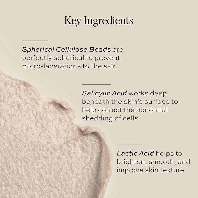 DIME Beauty Whipped Exfoliating Mask, Face Scrub and Cleanser, Lactic Acid and Salicylic Acid Scrub, 2 oz / 60 ml