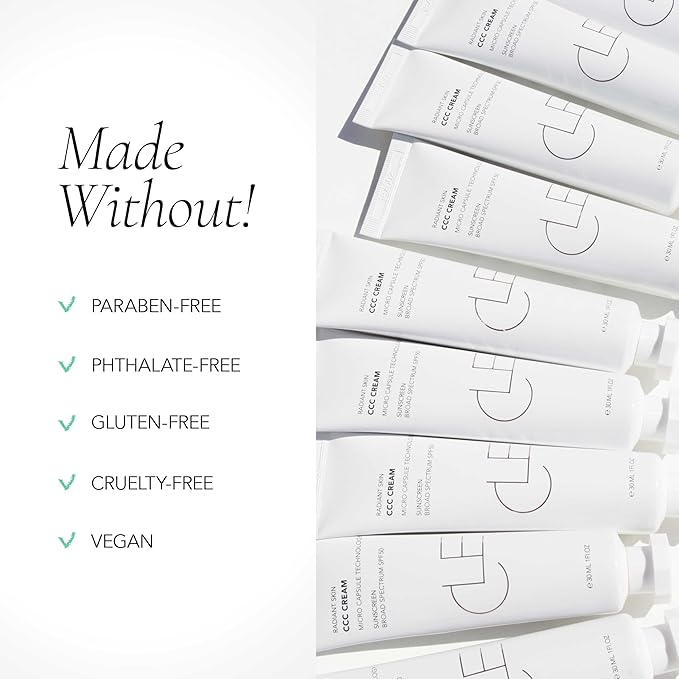 CLE Cosmetics CCC Cream (Warm Light 106 / SPF 50) - Color Correcting With Sunscreen - Lightweight, Hydrating Foundation - BB & CC Hybrid - Light to Medium Coverage - 1 fl oz