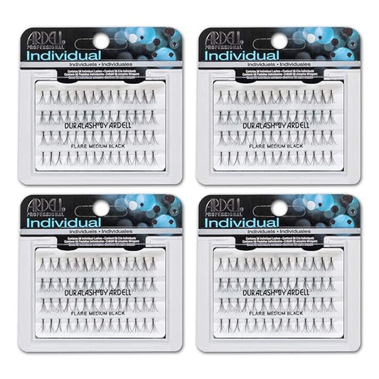 Ardell False Eyelashes Long Black, DIY Lash Clusters, Eyelash Extension Kit, 4 Pack
