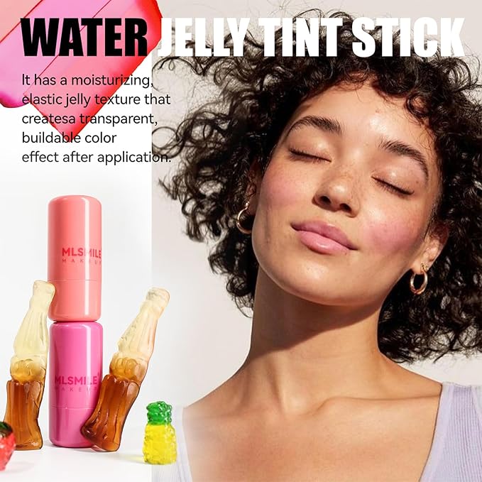 Cooling Water Jelly Tint,Jelly Blush Stick,Long Lasting Milk (B, S)