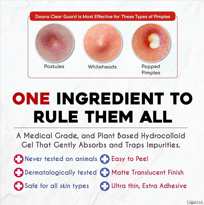 Korean Pimple Patches - 252 Count / Hydrocolloid Spot Stickers in 3 Sizes for Skin Imperfections. Covers Blemishes and Spots for Improved Appearance. Facial and Body Stickers, Day and Night Use