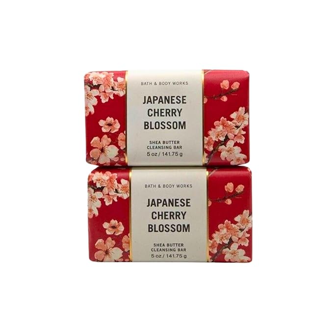 Bath & Body Works Cleansing Bar, Pack of 2, 5oz Each (Japanese Cherry Blossom)