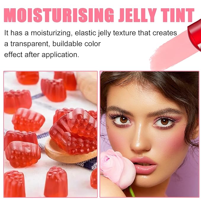 2Pcs Cooling Water Jelly Tint,Moisturizing Lip Tint Jelly Cooling
