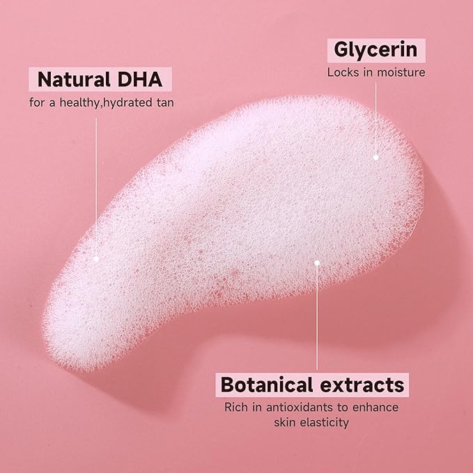 Self Tanner Mousse-30X Clear Bronzer Self Tanning Lotion for Body Fake Tan-14 Day Long Lasting Effect Quick Tan,Lightweight, Self-Tanner Foam Enriched with Aloe Vera and Coconut