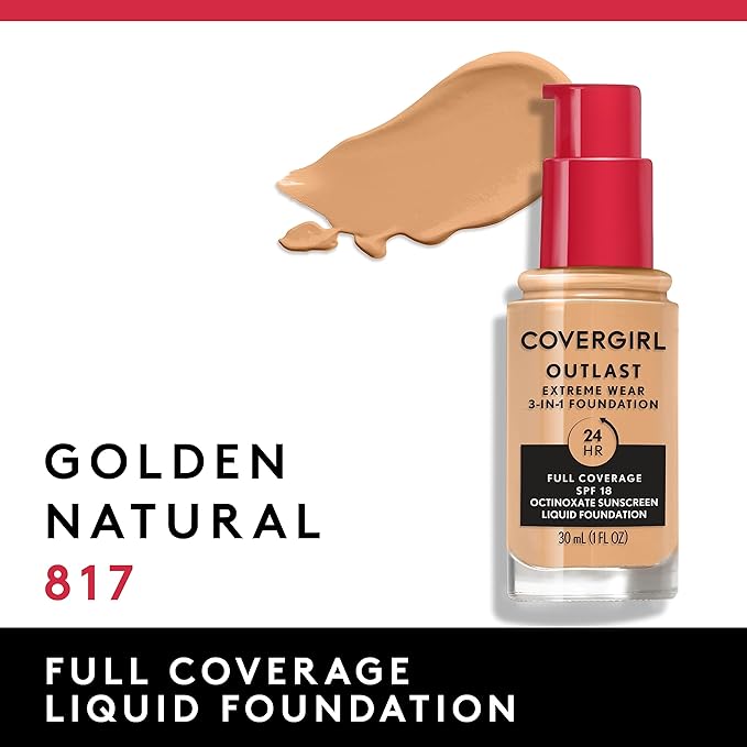 Covergirl Outlast Extreme Wear 3-in-1 Full Coverage Liquid Fl. Oz.