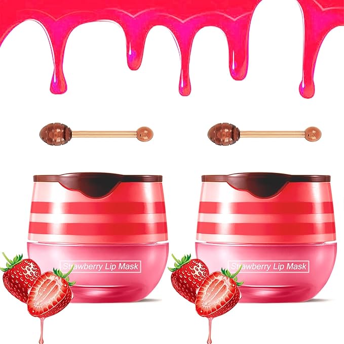 2PCS Strawberry Pot Lip Balm