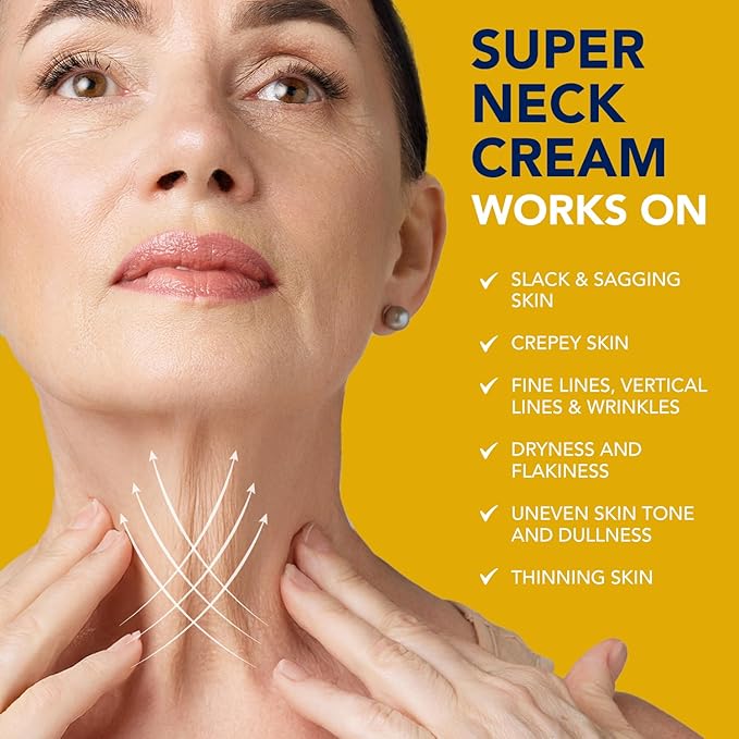 Korean Neck Cream for Firming & Tightening: Neck & Chest Anti-Aging Treatment for Crepey Sagging Skin & Wrinkles