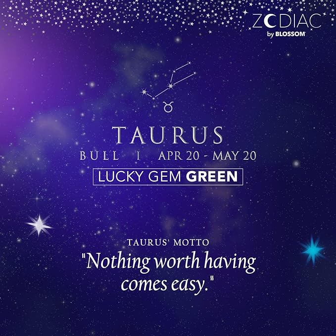 Blossom Zodiac Sign Vanilla Scented Moisturizing Roll-On Lip Gloss with Crystals + pH Technology Color Changing Crystal Strawberry Scented Lip Balm, 2 Pack Bundle, Taurus/Turquoise