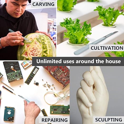 Disposable #15 Scalpel Blades, Sterile Pack of 20 Dermaplaning Blades with Plastic Scalpel Handle, Surgical Knife Scalpel for School Science, High Carbon Steel Dermablade Surgical Blades