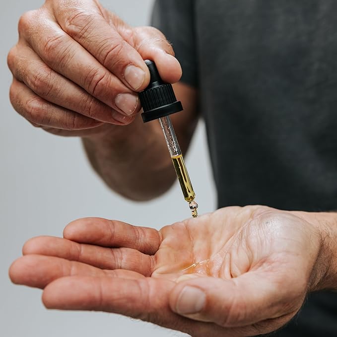 Caldera + Lab The Good | Men's Organic Moisturizing Face Serum for Dry, Sensitive, & Normal Skin – Vegan, Natural & Antioxidant Packed Skincare Facial Oil