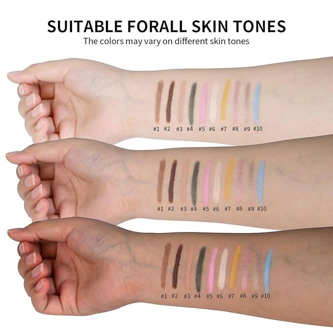 Eyeshadow Stick, Shimmer and Matte Cream Eye Shadow Brightener Sticks Eyeliner Pencil Crayon, Waterproof Long Lasting Eye Highlighter Stick Makeup,0.056 Oz(Matte)