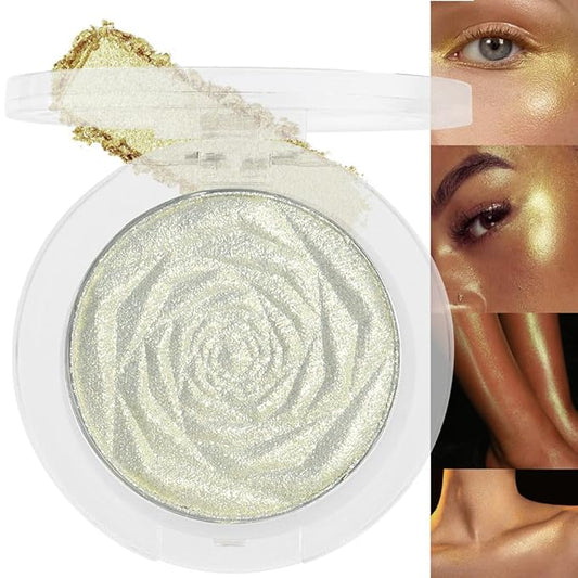 evpct Blonde Gold Face Highlighter Makeup Shimmer Glitter Diamond Sparkly Highlighters Makeup Palette Powder for Face Body Cheek Skin iluminadores iluminador de jos maquillaje luminizers 02