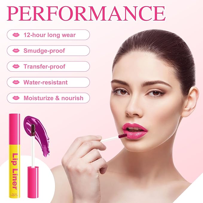 Lip Stain - Lip Stain Peel Off Long-Lasting with Matte Finish Waterproof & Transfer-Proof, Lip Liner Moisturizing & Nourishing Non-Stick Cup Highly Pigmented Color Lip Tint (01 Berry)