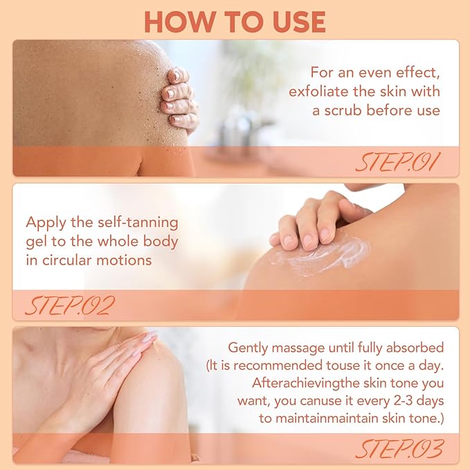 LUXELUX Intensive Tanning Balm Gel, Natural Tanning Accelerator Balm Gel,Brown Tanning Balm, 6.7 Fl Oz (200 ml) Natural Tanner Balm Gel, Fast Tanned, Effective Sunbeds, Outdoor Sun