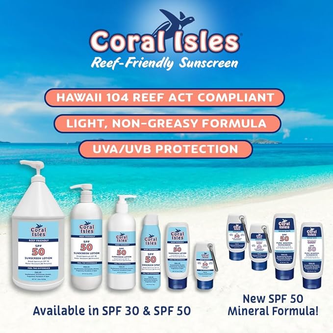 Sunscreen Spray SPF 30 - Broad Spectrum UVA/UVB Protection - Hawaii 104 Reef Act Compliant (Oxybenzone & Octinoxate Free) - Non-Greasy, Fragrance Free - Water Resistant - 6 Fl Oz 3 pack