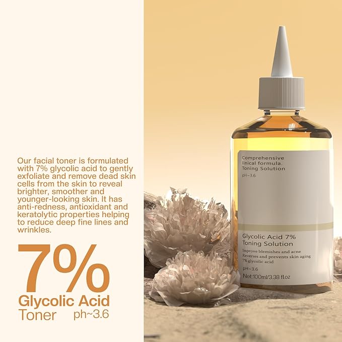 Glycolic Acid 7% Exfoliating Toner: Toner Keep Skin Skin Blemishes 100ml