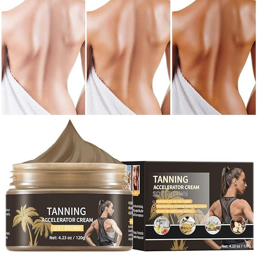 Tanning Accelerator Cream Tan Lotion, Tanning Gel Shine Brown Tanning Cream Natural Brown Tanning Lotion Effective in Sunbeds & Outdoor Sun Luxury Intensive Tanning Cream Tanning Accelerator Outdoor