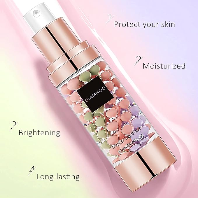 SIAMHOO One Step Face Primer Makeup Tricolor Tinted Moisturizer Skin Tone Correcting and Brightening Primer for Glowing and Flawless Makeup, 35ml - 1pcs
