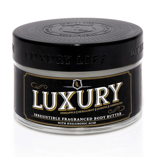 LUXURY LIFE Bed Butter - Scented, Luxurious Body Butter With All-Natural Hyaluronic Acid For Soft, Glowing, Hydrated Skin For Men & Women - Suitable For All Skin Types - Luxury Scent, 5 oz