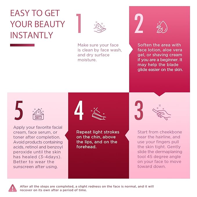 SINAHET Dermaplane Razor for Women Face, (6 Count) Professional Dermaplaning Tool for Peach Fuzz, Facial and Eyebrow Hair Removal, Gentle Skin Exfoliation Blade