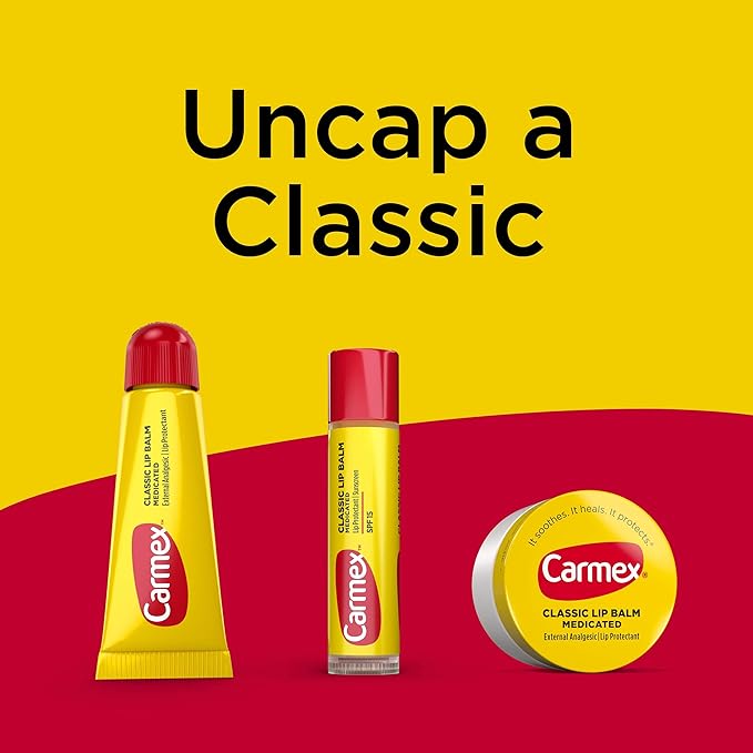 Carmex Classic Medicated Lip Balm Pack,
