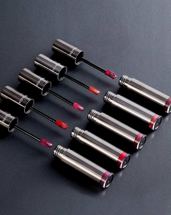 VIDIVICI Millennial Tint Glit - Transfer Proof Moisture Korean Lip Tint with Long-Lasting Color, Lightweight Water Jelly Texture, Hydrating & Smudge-Free Lip Stain, 0.13oz (04 FALLING BROWN)