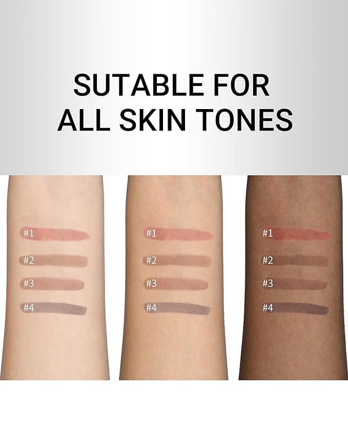 Erinde Lip Liner Peel Off Lip Stain, Long Wear Tattoo Lip Liner with Tweezer, Matte Peel Off Lipliner Stain, Long Lasting, Waterproof, Transfer-proof, Easy to Use & Natural Finish, Neutral Mauve