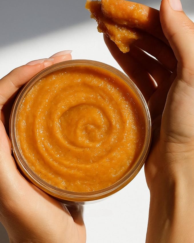 Sweet Almond Rosehip Brine Polish | Exfoliating Blend with Himalayan & Dead Sea Salt, Maple Sugar | Enriched with Magnesium, Omega 3's & Vitamin E | Revitalize Skin, Reduce Inflammation