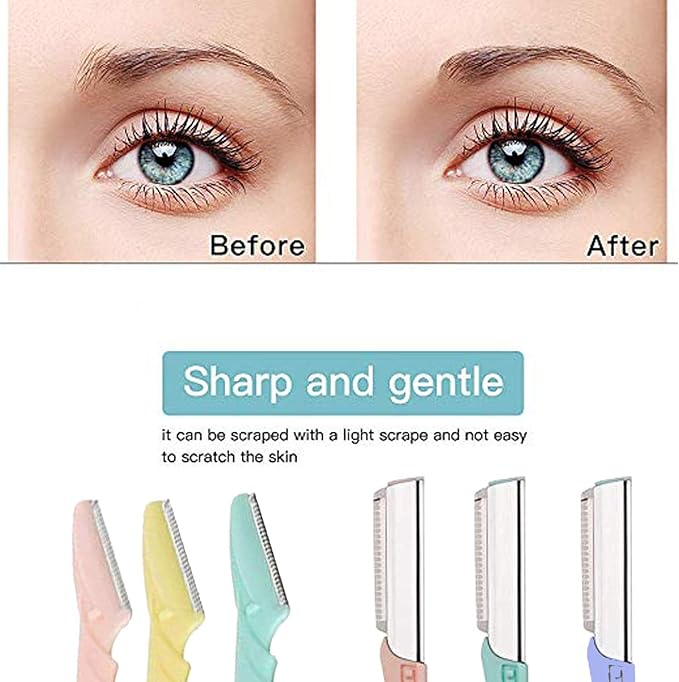 Eyebrow Razor 9 Pack, Precision Facial Hair Trimmer for Women, Eyebrow Shaper Facial Razor for Men