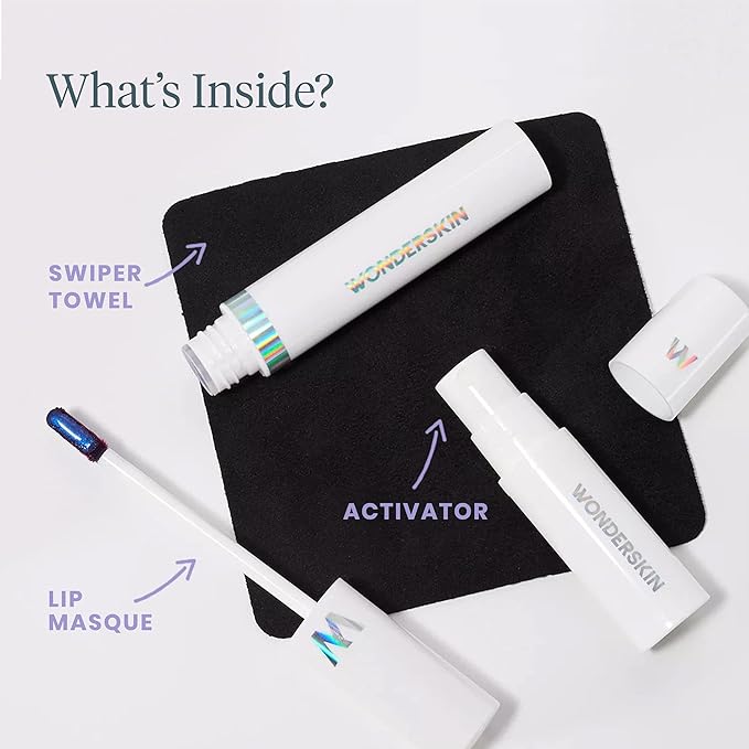 Wonderskin Wonder Blading Lip Stain Peel Off and Reveal Kit - Long Lasting, Waterproof Pink Lip Tint, Transfer Proof Natural Lip Stain Kit (Glamorous)