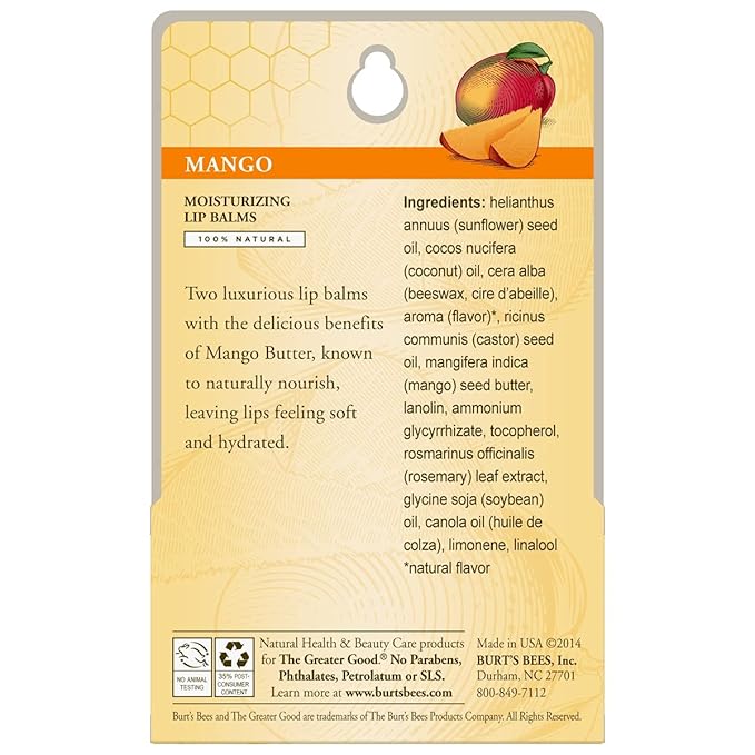 Burt's Bees Lip Balm - Mango,
