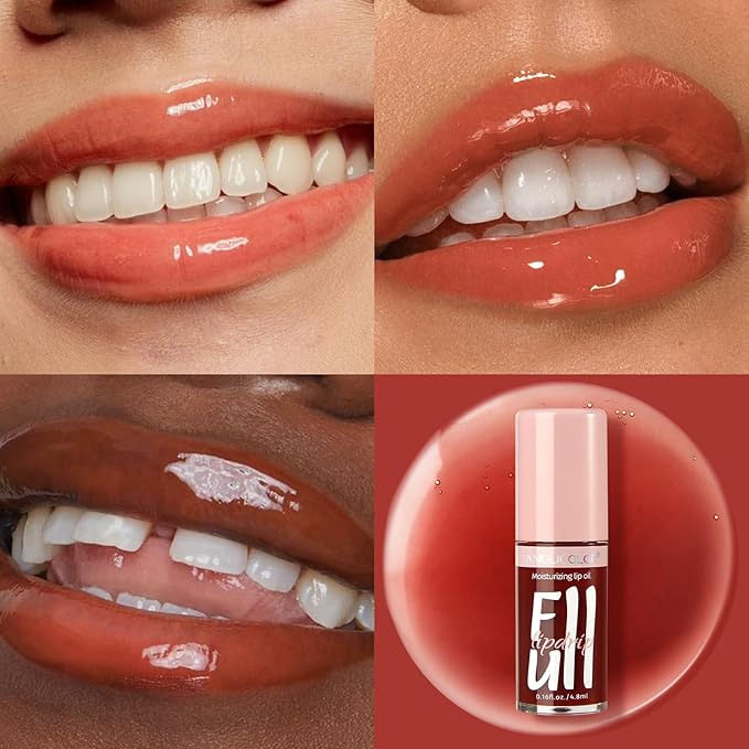 2PC Lip Glow Oil Hydrating 6 Colors, Moisturizing Glow