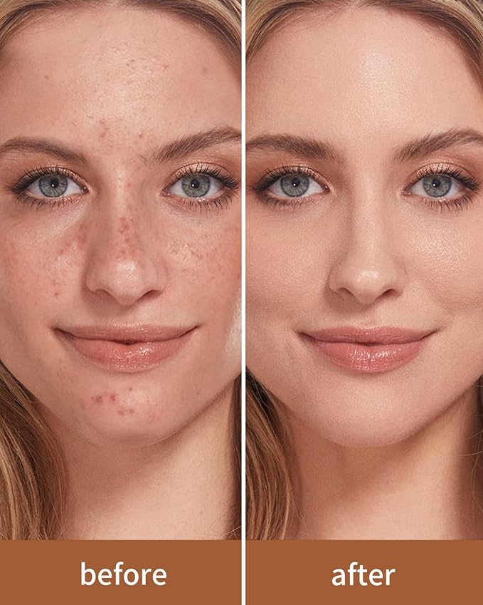 EIGSHOW Foundation and Concealer Brush, Dual Ended Makeup Brush For Flawless Foundation Coverage, Under Eye Concealer, Vegan & Cruelty-free (D110-Beige)