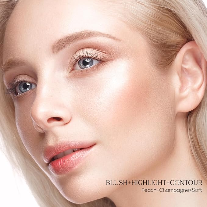 Trio Contour Sticks Set, Highlighter Stick & Bronzer Stick & Blush Stick for Cheek+Lip,Highlight and Contour to Create a Natural Dewy Makeup Look for Fair | Set of 45g/1.6fl.oz