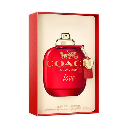 Coach Love Eau de Parfum - Long Lasting Fragrance with notes of Strawberry, Red Velvet Rose & Cedarwood 5.0 fl. oz.