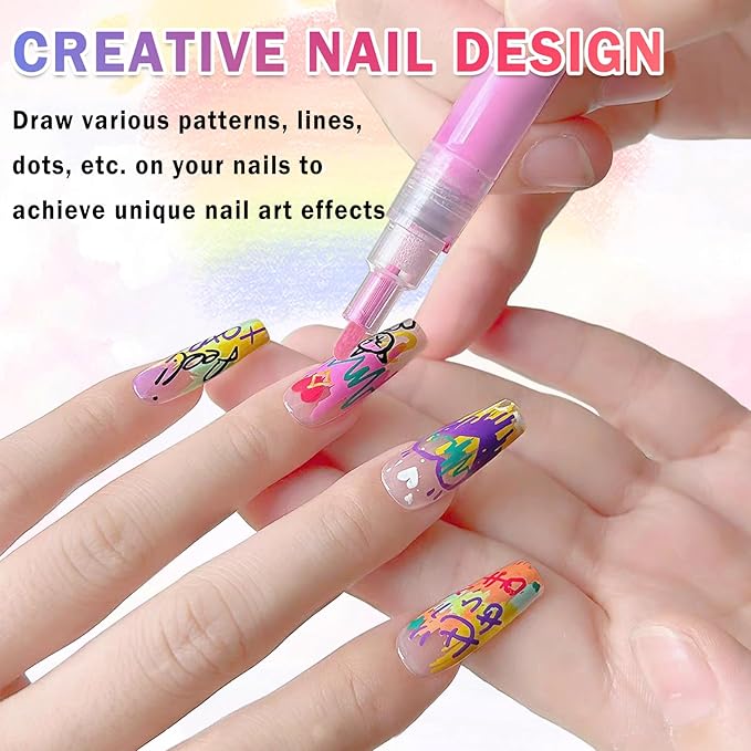 12 colors nail art pens