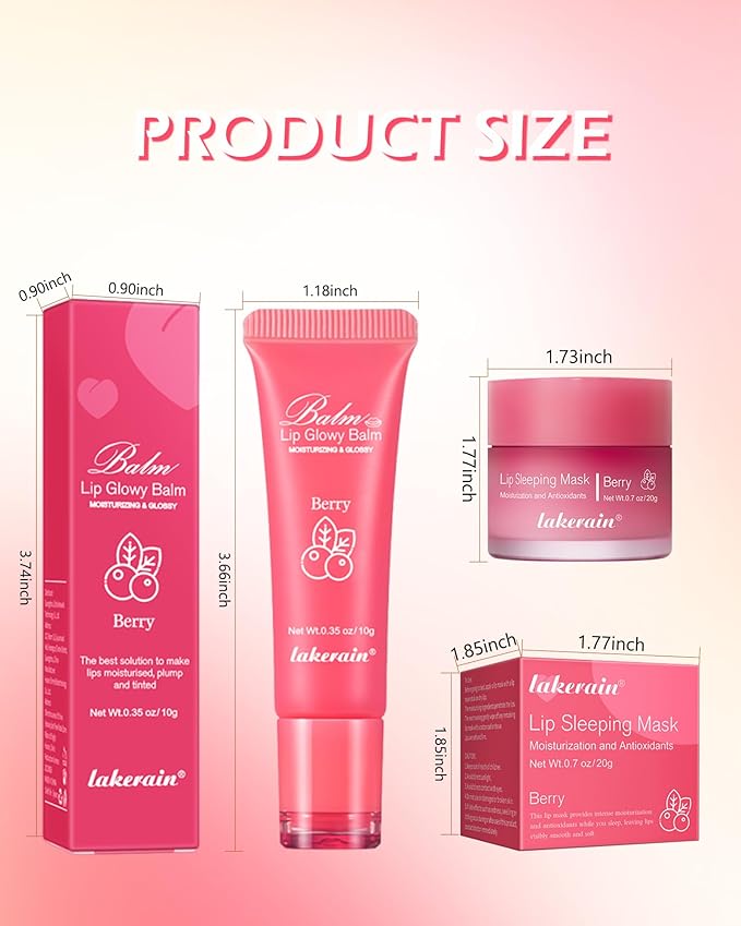 2Pcs Lip Glowy Balm & Lip Lip,Lip