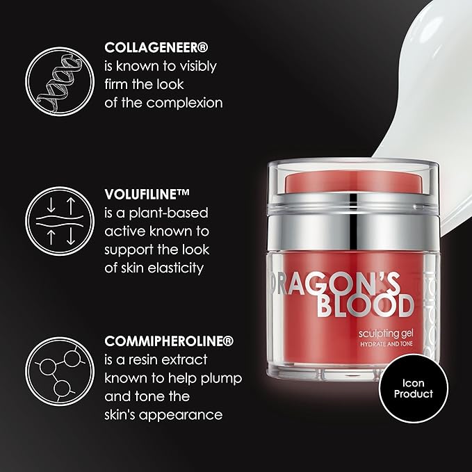 Rodial Dragon's Blood Sculpting Gel 1.7 fl oz - Rejuvenating, Ultra-Hydrating Face Cream - Refreshing Gel/Cream Formula - Triple Action Collagen Formula for a Firmer, Tighter and Smoother Skin Look