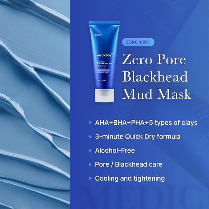 medicube Zero Pore Blackhead Mud Mask with Jelly Brush