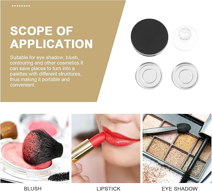 FRCOLOR 1 Set Portion Tray Loose Powder Compact Case Makeup Pallete Blush Storage Case Blush Container Reusable Blush Case Diy Empty Makeup Lipstick Container Blank Abs Sample Travel