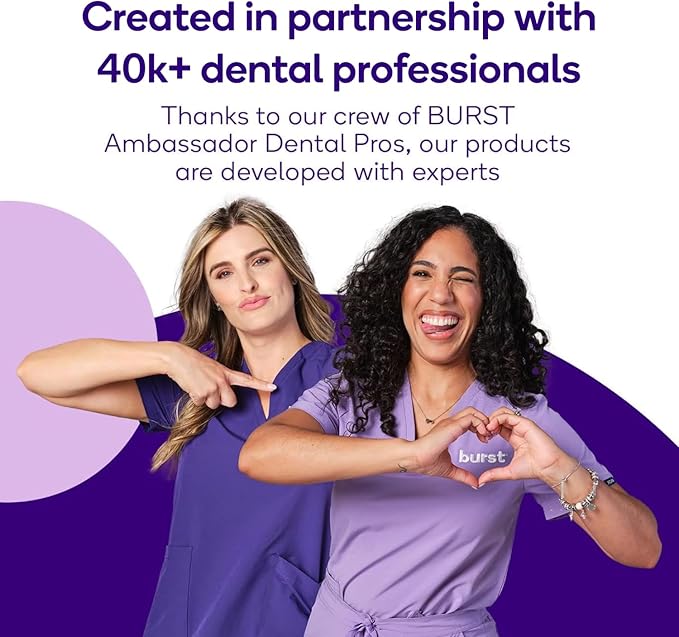 BURST Pro Sonic Electric Toothbrush Genuine Replacement Heads (Rose Gold/3 Pack) | Soft Bristles for Deep Clean, Stain & Plaque Removal