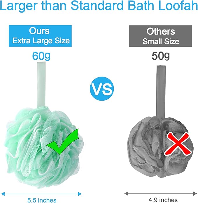 Amazerbath loofah sponge 60g/piece, exfoliating