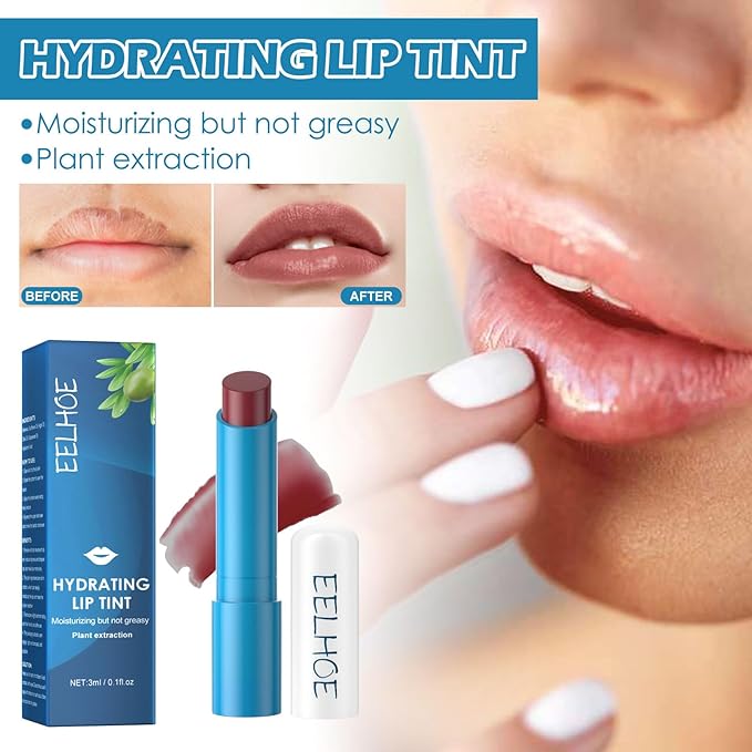 4Pcs Lip Tint Hydrating, Moisturizing Effect Tinted Lip Balm Repair Dry Lips Hydrating Strength Hydrating Lip Tint Lip Care Lip Gloss, Long-Lasting Non-sticky Natural Ingredients Lip Tint