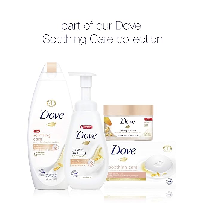 Dove Scrub for Silky Skin Oatmeal & Calendula Oil Body Scrub Exfoliates & Gives Lasting Nourishment 10.5 oz 4 Count