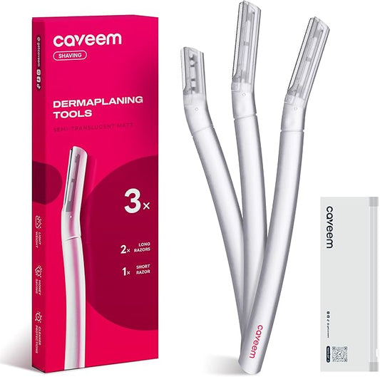 Dermaplane Razor for Women, Dermaplaning Tool - Face Razors for Women and Men, Eyebrow Trimmer and Facial Hair Removal Shaver, Gentle Exfoliation Blades Epilator for Men (3 Count)